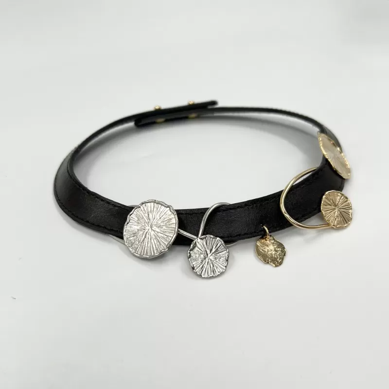 Venüs Due Gold Gümüş Kahve Tasma