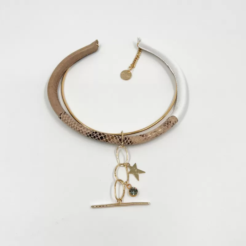 Camilla Gold Vizon Beyaz Kolye